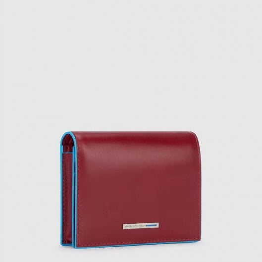 Portafoglio da Donna Piquadro in Pelle Blue Square Rosso