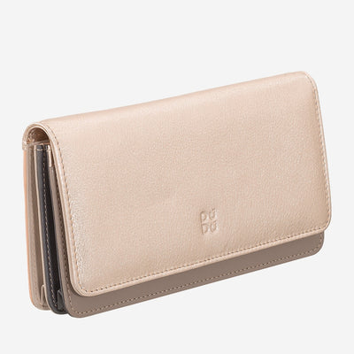 Portafoglio da Donna Dudubags Canarie in Pelle Ballerina Metallic