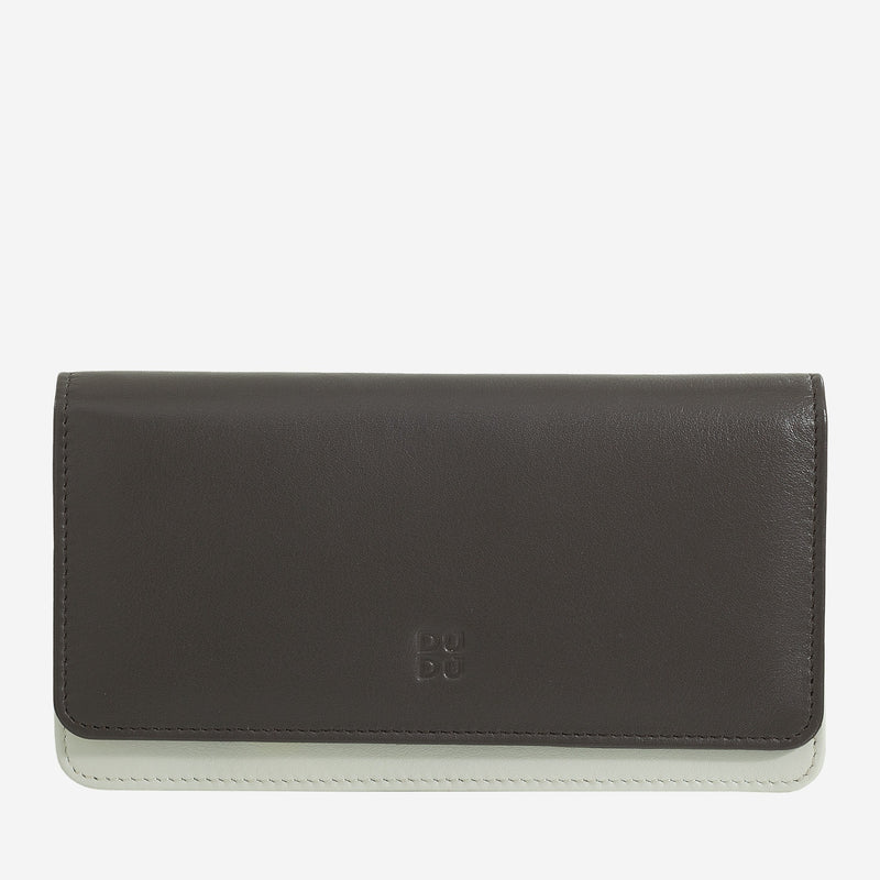 Portafoglio da Donna Dudubags Canarie in Pelle Coffee Brown