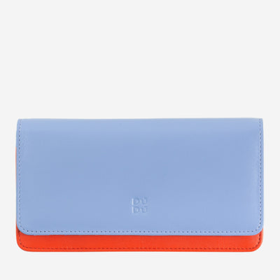 Portafoglio da Donna in Pelle RFID Colorful Canarie Blu Pastello