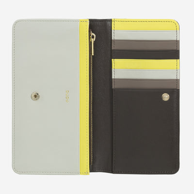 Portafoglio da Donna Dudubags Canarie in Pelle Coffee Brown