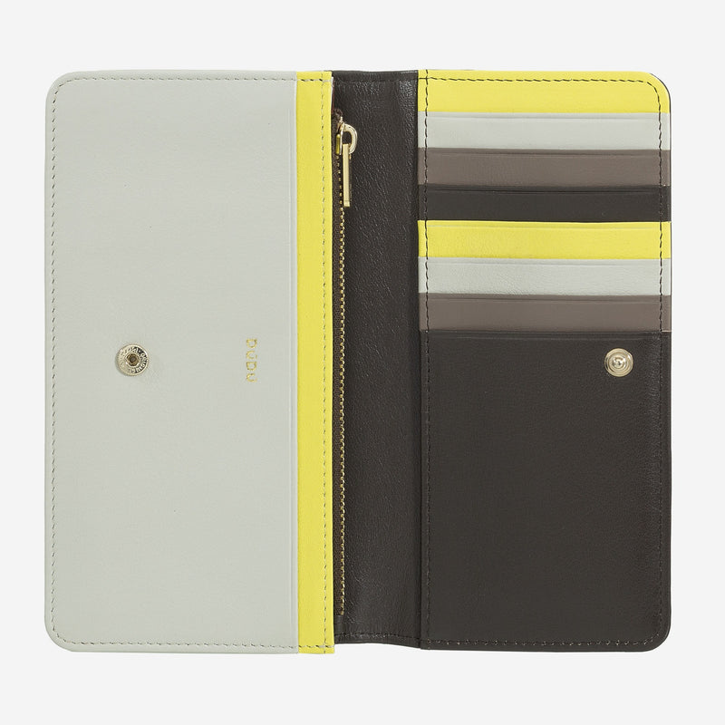 Portafoglio da Donna Dudubags Canarie in Pelle Coffee Brown