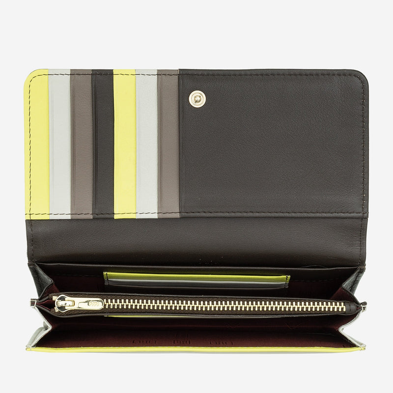 Portafoglio da Donna Dudubags Canarie in Pelle Coffee Brown