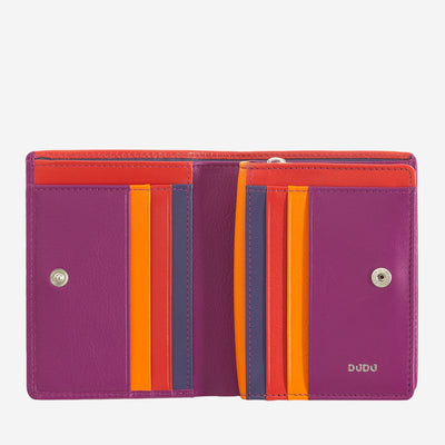 Portafoglio da Donna Dudubags Stromboli in Pelle Fucsia