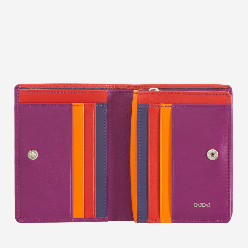 Portafoglio da Donna Dudubags Stromboli in Pelle Fucsia