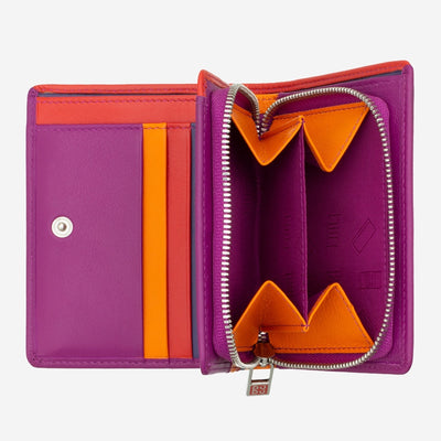 Portafoglio da Donna Dudubags Stromboli in Pelle Fucsia