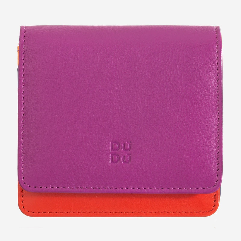 Portafoglio da Donna Dudubags Flores in Pelle Fucsia