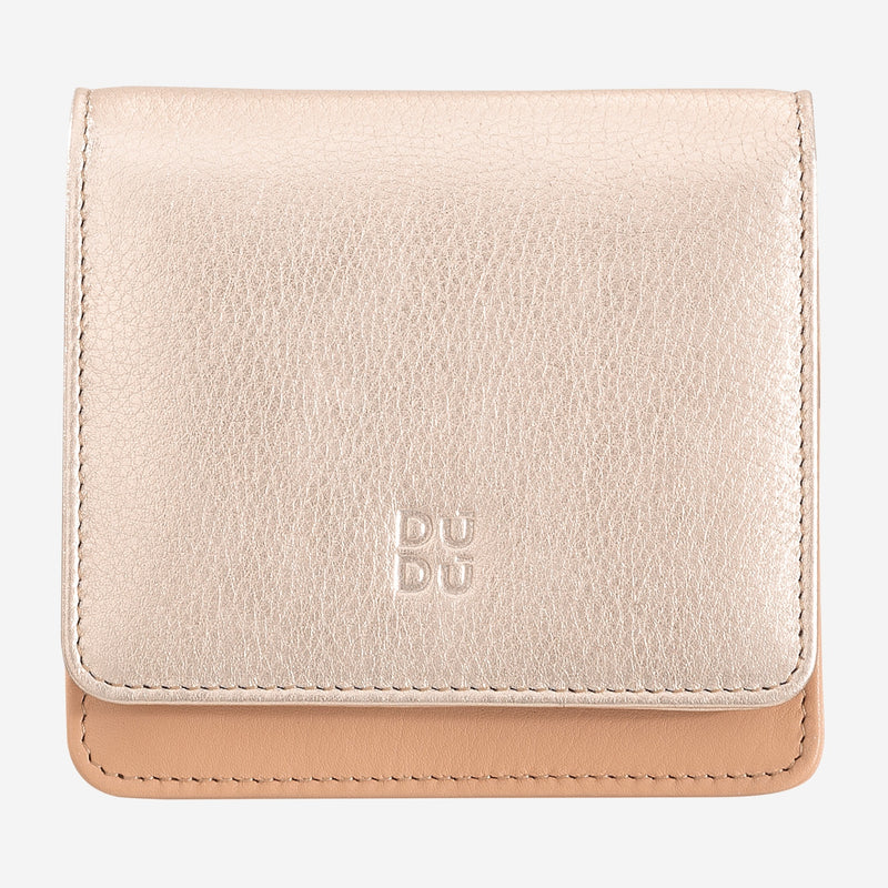 Portafoglio da Donna Dudubags Flores in Pelle Ballerina Metallic