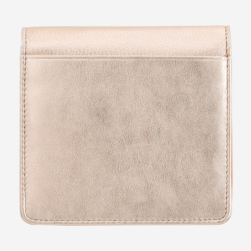 Portafoglio da Donna Dudubags Flores in Pelle Ballerina Metallic