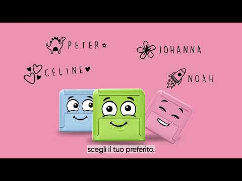 Set Timbrino DIY Marky Personalizzabile per Bambini per Tessuti 38 x 14 mm Rosa - 4 pezzi