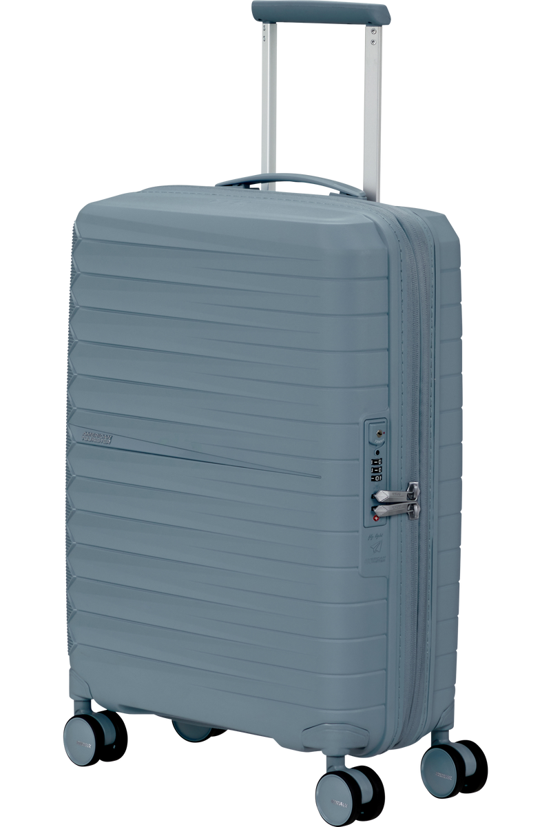 Valigia da Cabina Espandibile American Tourister Fastforward Spinner con TSA 55 cm Steel Blue