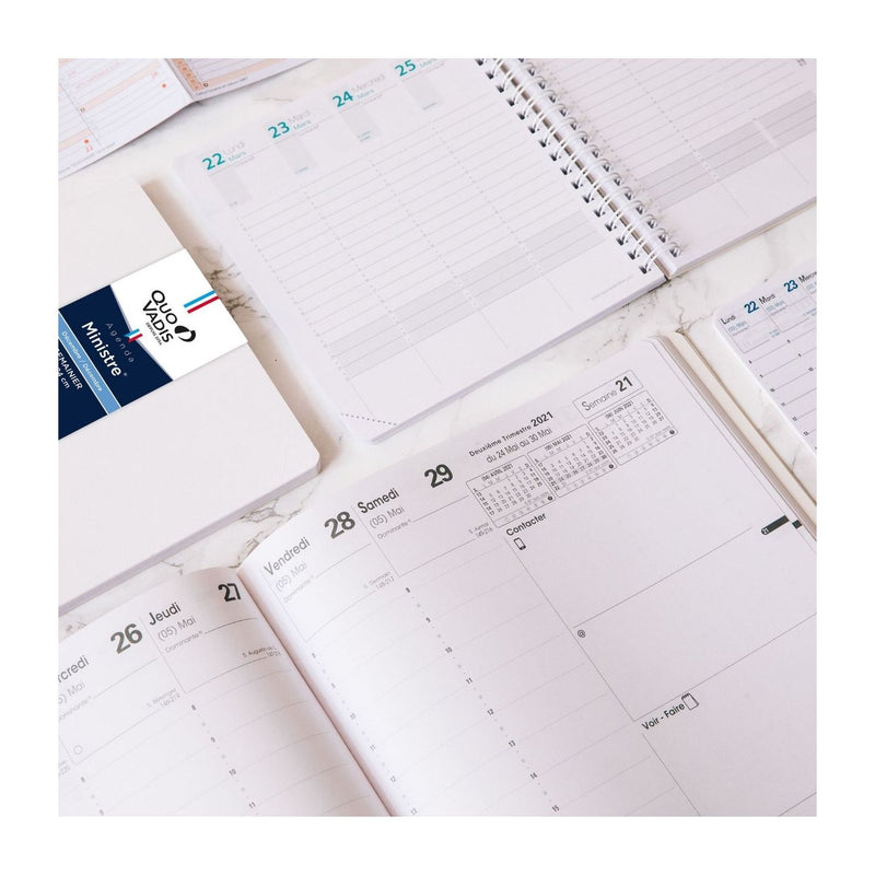 Refill Agenda 12 Mesi Settimanale Quo Vadis Agendascop 2026 con Spirale 30 x 10 cm