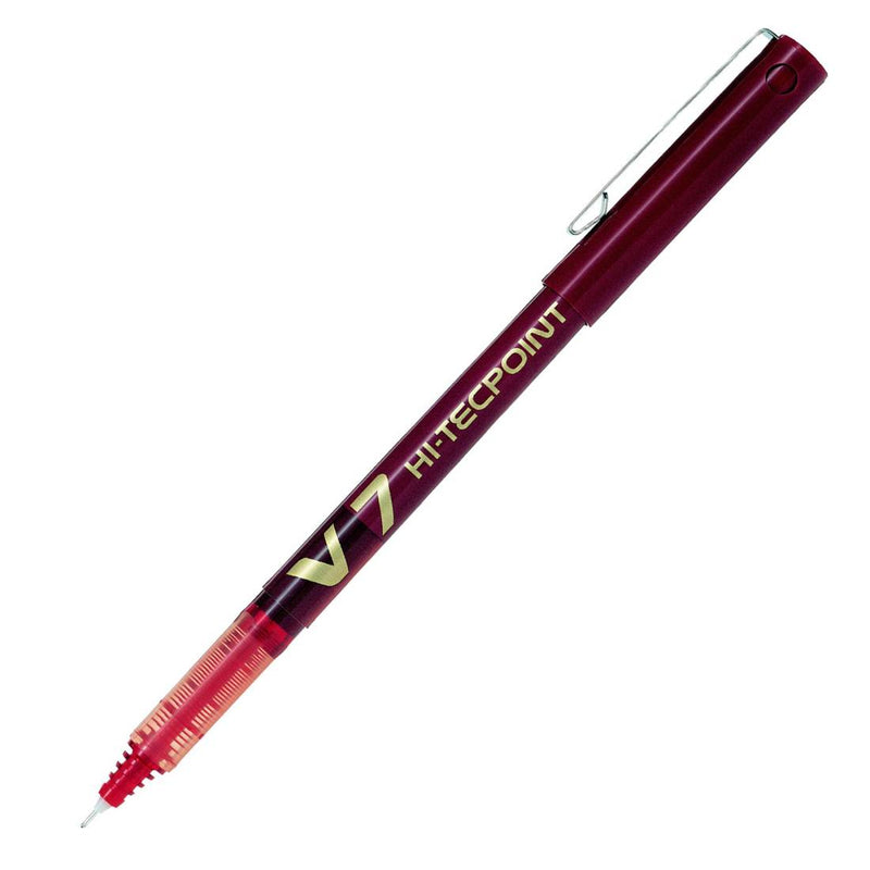 Penna Roller Pilot Hi-Tecpoint V7 con Punta Fine 0,7 mm Rosso