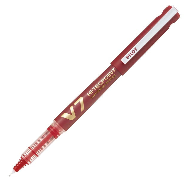 Penna Roller Pilot Hi-Tecpoint V7 Begreen Ricaricabile con Punta Fine 0,7 mm Rosso