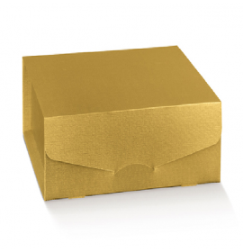 Scatola Gift Porta Panettone Fibra Oro 245 x 245 x 180 mm