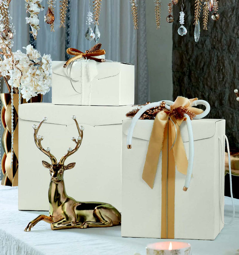 Scatola Porta Panettone e Bottiglie Fibra Bianco 330 x 250 x 350 mm