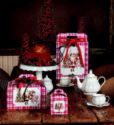 Scatola Baulotto Porta Panettone Santa's Home 330 x 250 x 390 mm