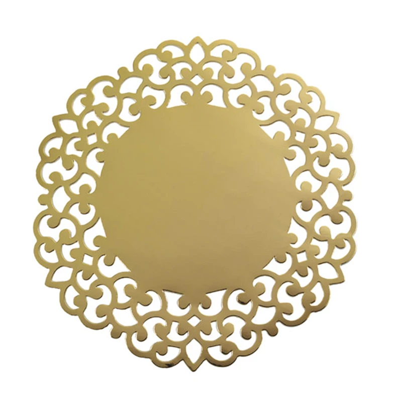 Sottopiatti in Cartoncino Laser Cut Oro 33 cm - 4 pezzi