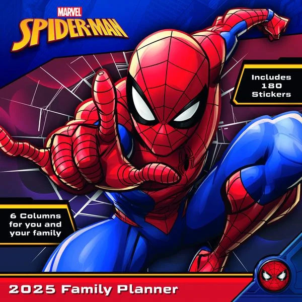 Calendario 2025 Family Planner Spiderman 30 x 30 cm