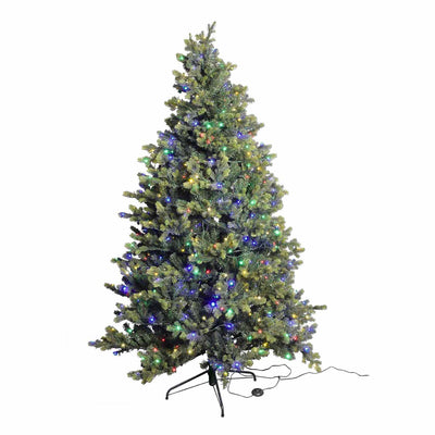 Albero di Natale Springfield con 560 Luci LED Bianco Caldo e Multicolor 132 x 215 cm
