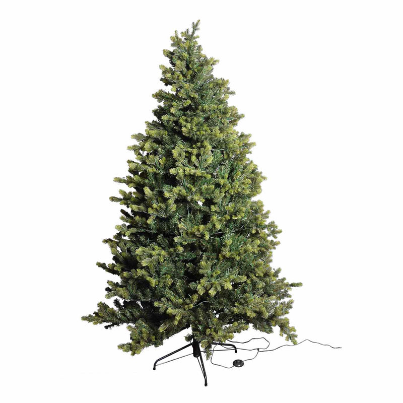 Albero di Natale Springfield con 560 Luci LED Bianco Caldo e Multicolor 132 x 215 cm