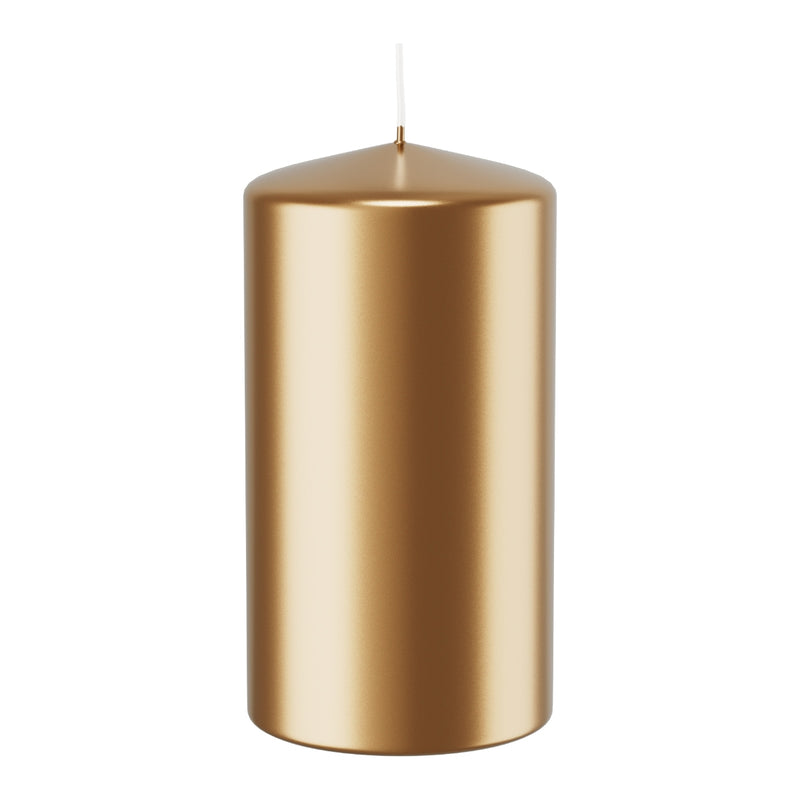 Candela Moccolo Laccata Metallizzata Oro 3,8 x 6 cm