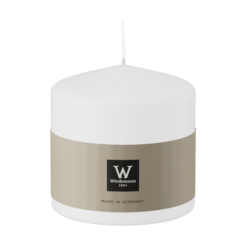 Candela Moccolo Laccato Bianco 9,8 x 10 cm