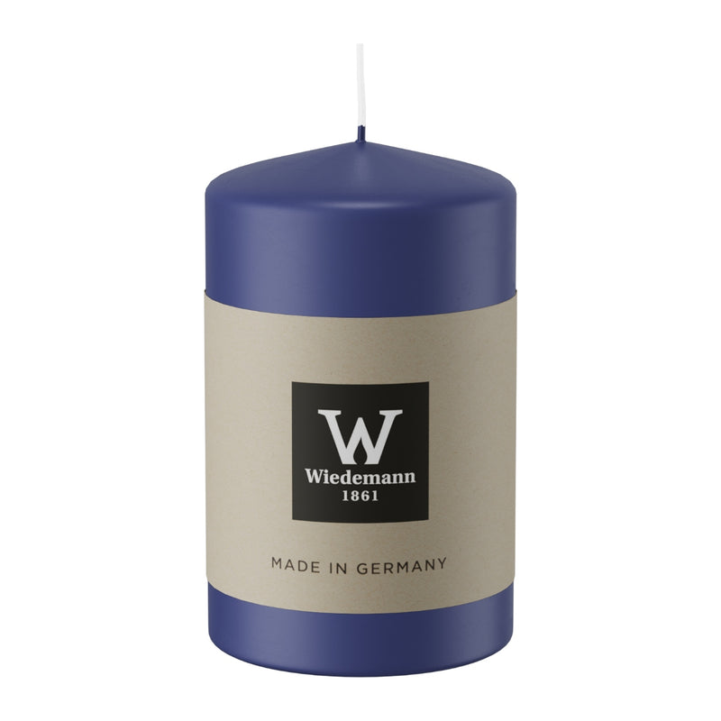 Candela Moccolo Laccato Blu Scuro 4,8 x 8 cm