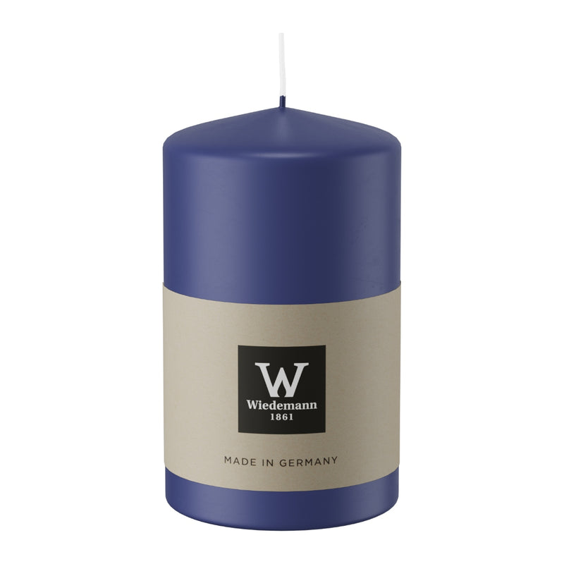 Candela Moccolo Laccato Blu Scuro 5,8 x 10 cm
