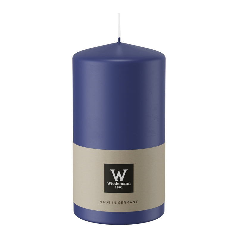 Candela Moccolo Laccato Blu Scuro 6,8 x 13 cm