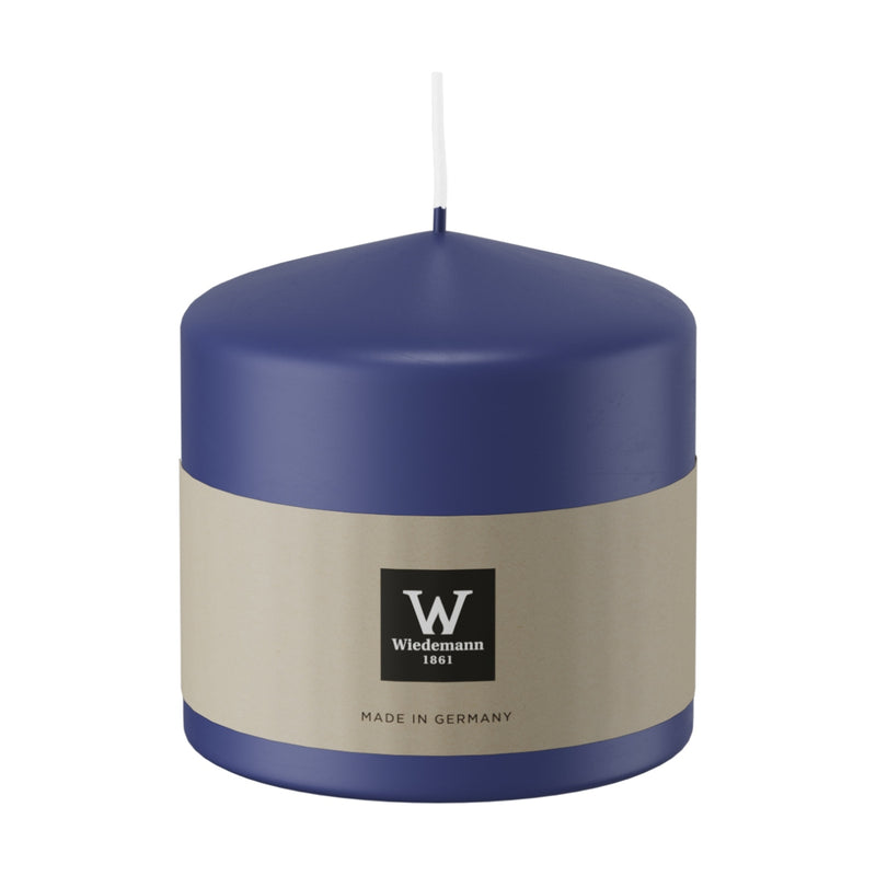 Candela Moccolo Laccato Blu Scuro 9,8 x 10 cm