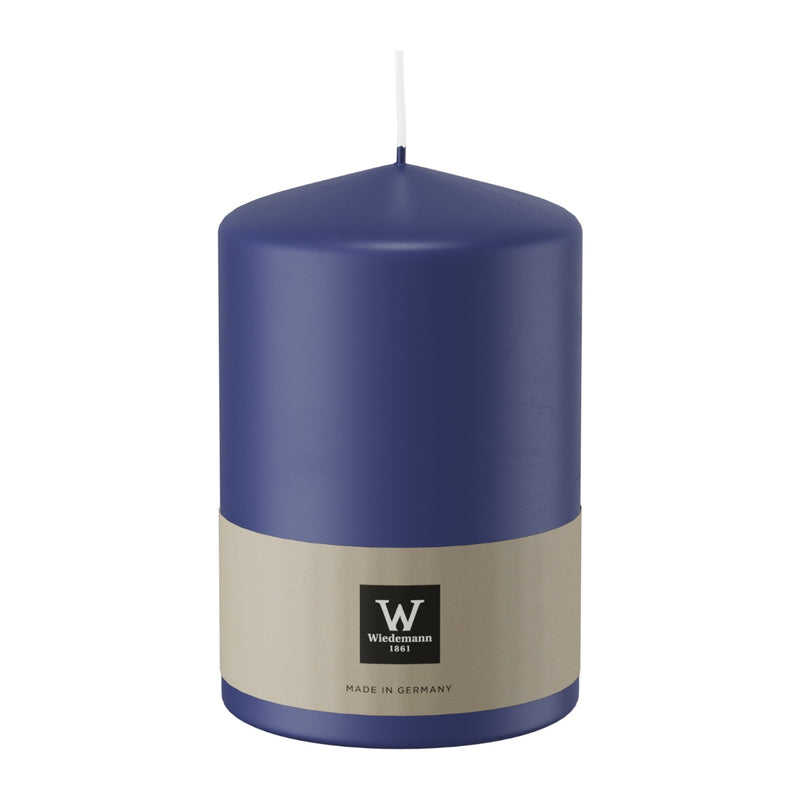 Candela Moccolo Laccato Blu Scuro 9,8 x 15 cm