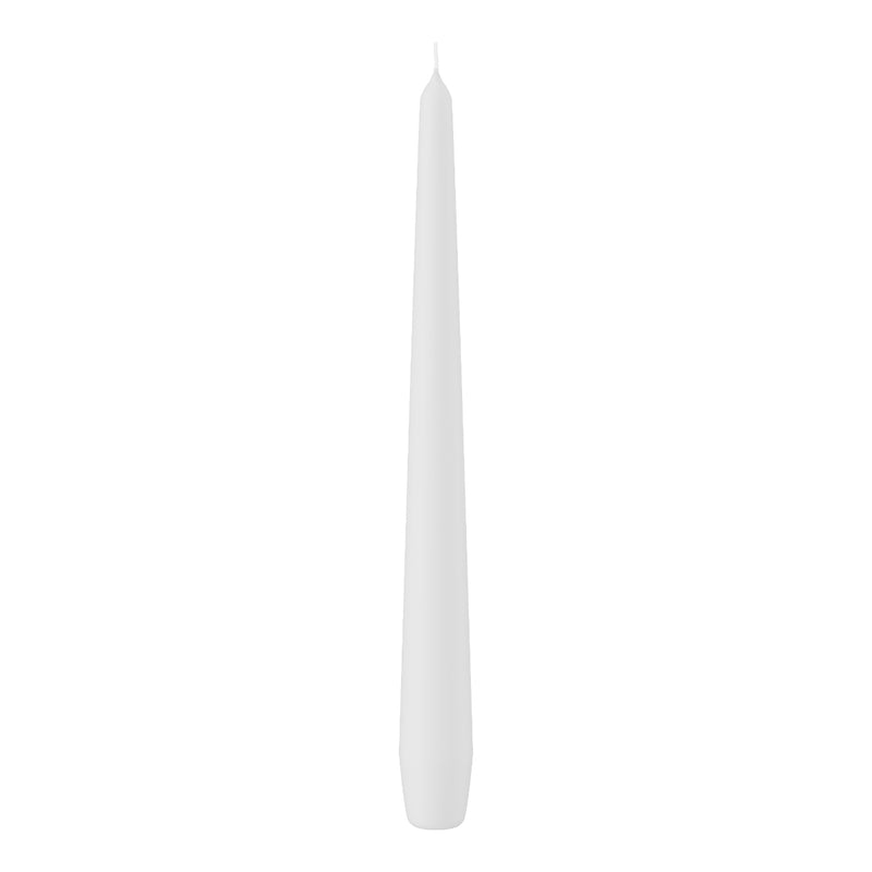 Candela Conica con Cellofan Bianco 2,5 x 25 cm