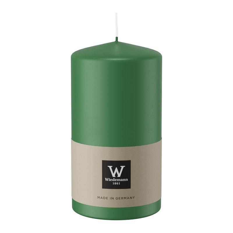 Candela Moccolo Laccato Verde Foresta 6,8 x 13 cm