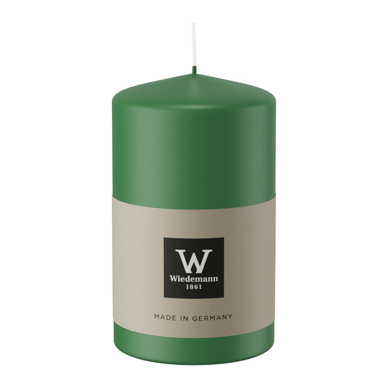 Candela Moccolo Laccato Verde Foresta 5,8 x 10 cm