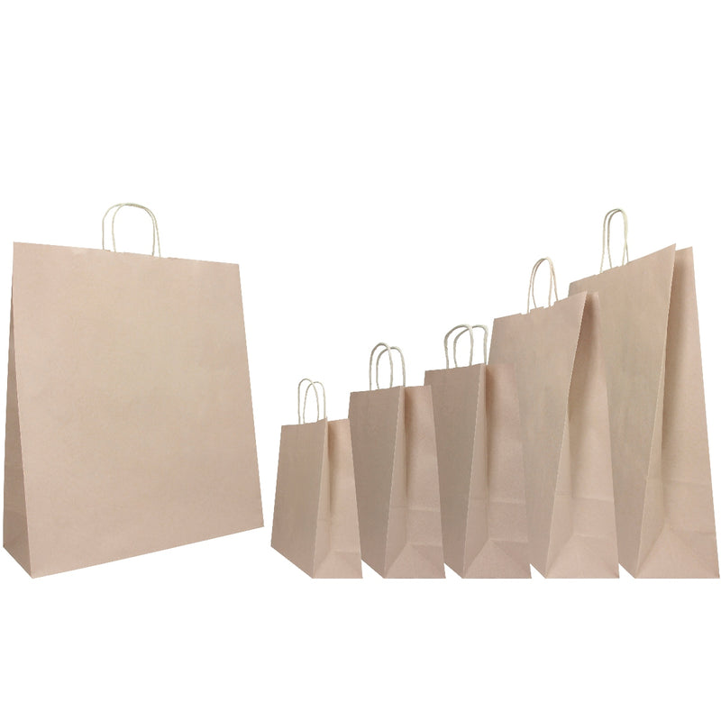 Borse in Carta Kraft Stampata Sabbia 26 x 11 x 35 cm - 25 pezzi