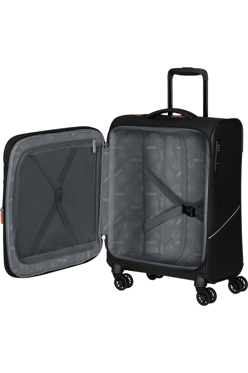 Valigia Morbida da Cabina Espandibile American Tourister SummerRide Spinner con TSA Black