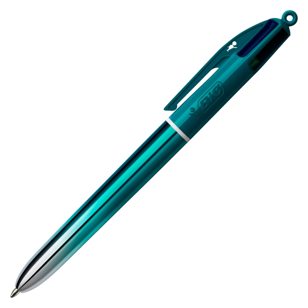 Penna a Sfera Bic Smooth Gradient a 4 Colori con Fusto Verde