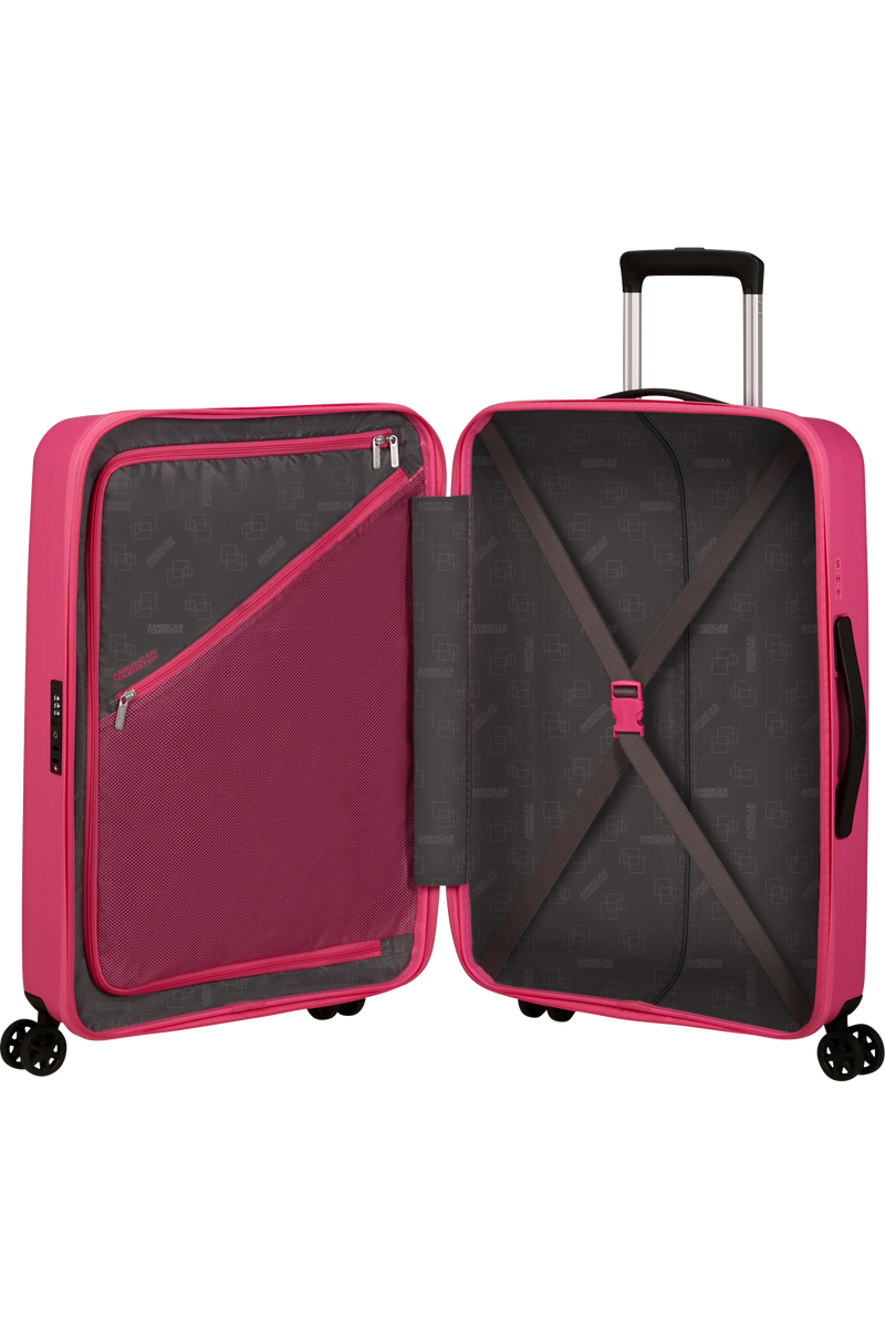 Valigia Media American Tourister Rejoy Spinner 68 cm con TSA Hawaiian Pink