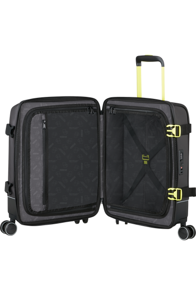 Valigia Morbida da Cabina American Tourister Urban Track Spinner con TSA Coated Black e Lime
