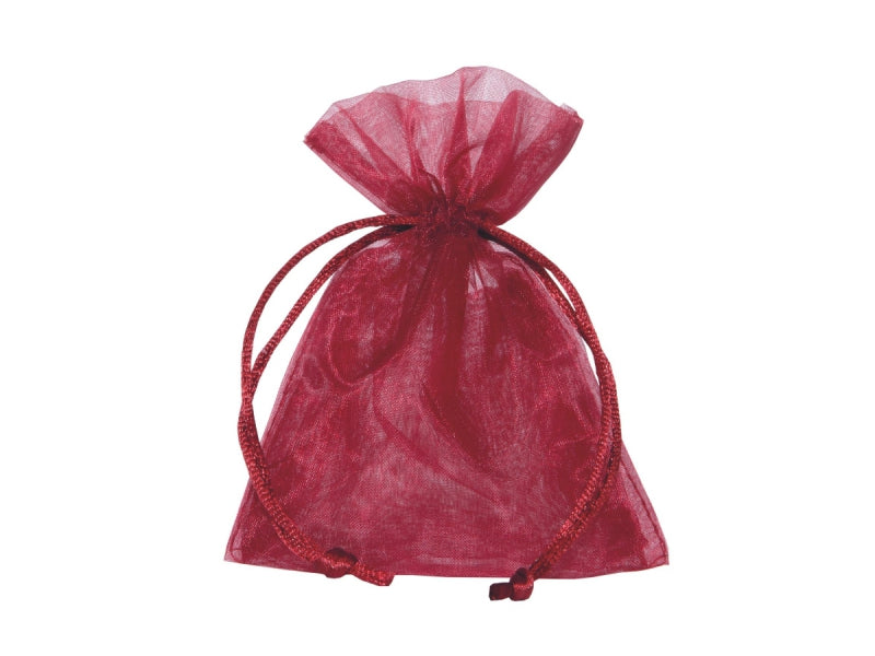 Sacchetto in Organza Bordeaux 7 x 10 cm - 10 pezzi