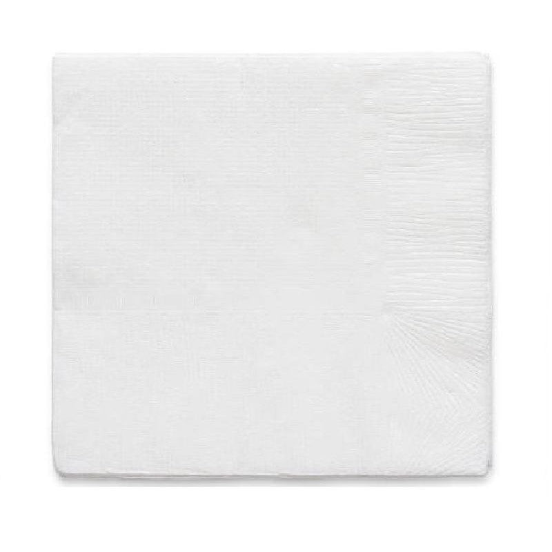 Tovaglioli in Carta 2 Veli Bianco 33 x 33 cm - 50 pezzi