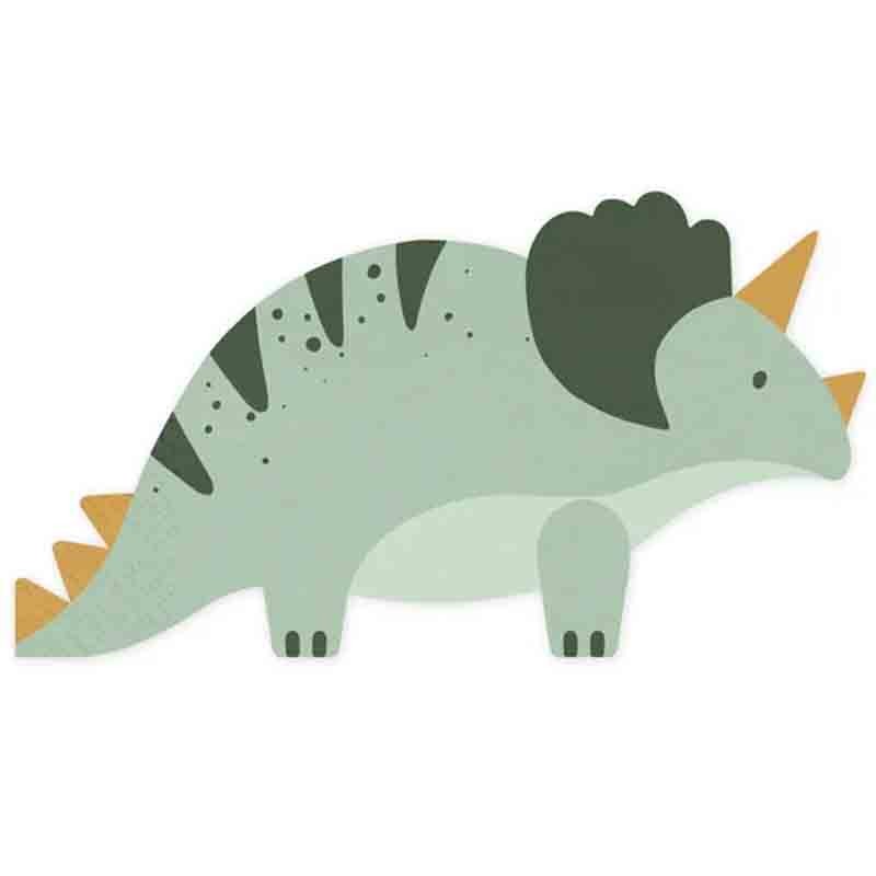 Tovaglioli Sagomati Dinosauri Triceratopo 18 x 10 cm - 12 pezzi