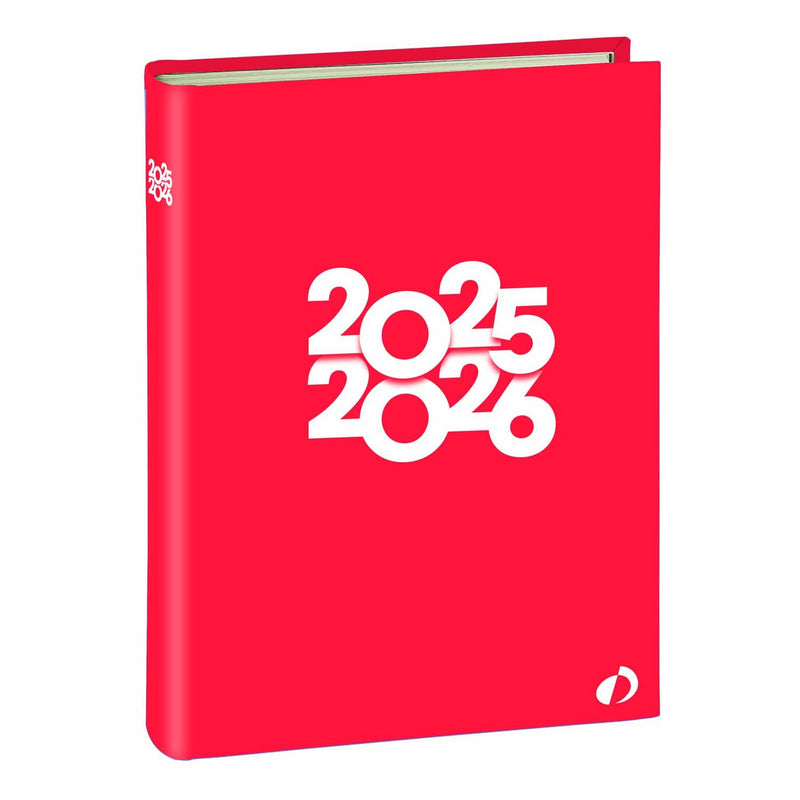 Agenda 16 Mesi Scolastica Giornaliera Quo Vadis Textagenda Tropika 2025/2026 Rosso 12 x 17 cm