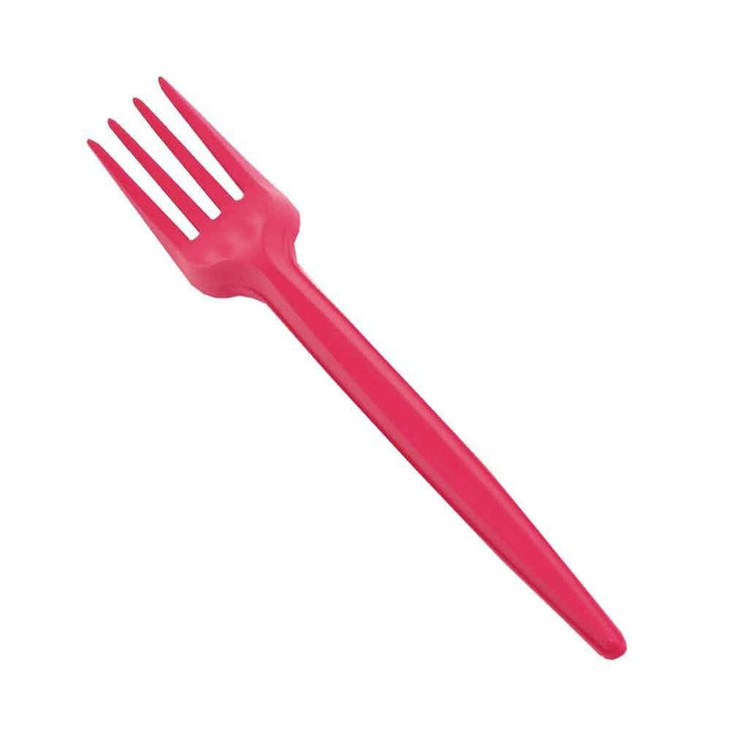 Forchetta Mater-bi® 100% Compostabile Rosa - 20 pezzi