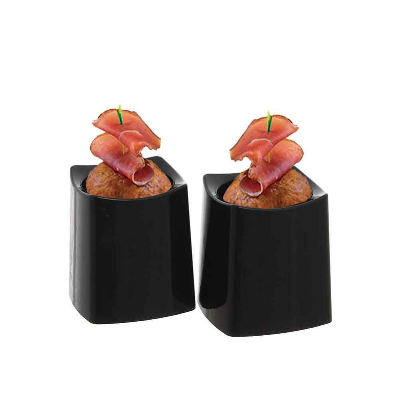 Bicchierini Finger Food Mater-bi® 100% Compostabile Nero - 20 pezzi