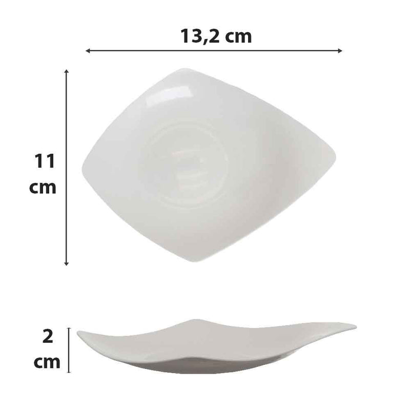 Contenitori Finger Food in Plastica 100% Biocompostabile Bianco - 20 pezzi
