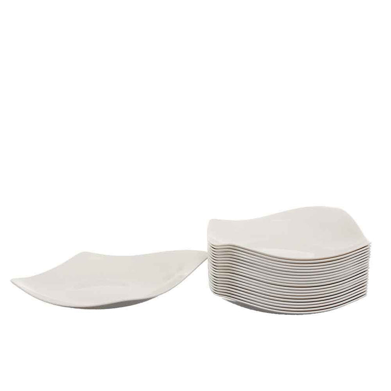 Contenitori Finger Food in Plastica 100% Biocompostabile Bianco - 20 pezzi