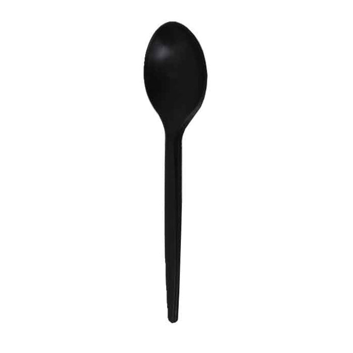 Mini Cucchiaio Mater-bi® 100% Compostabile Nero 10 cm - 50 pezzi