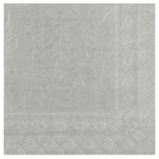 Tovaglioli in Carta 3 Veli Argento 33 x 33 cm - 25 pezzi